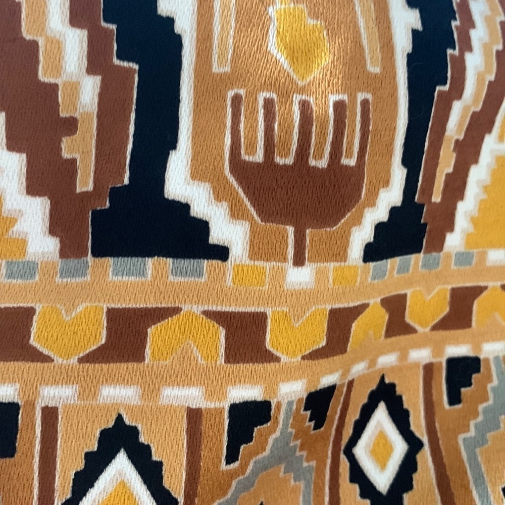 Ein Fink Modell Sleeveless Southwest Print Dress - Brown Yellow Black - size 42 - Picture 8 of 8